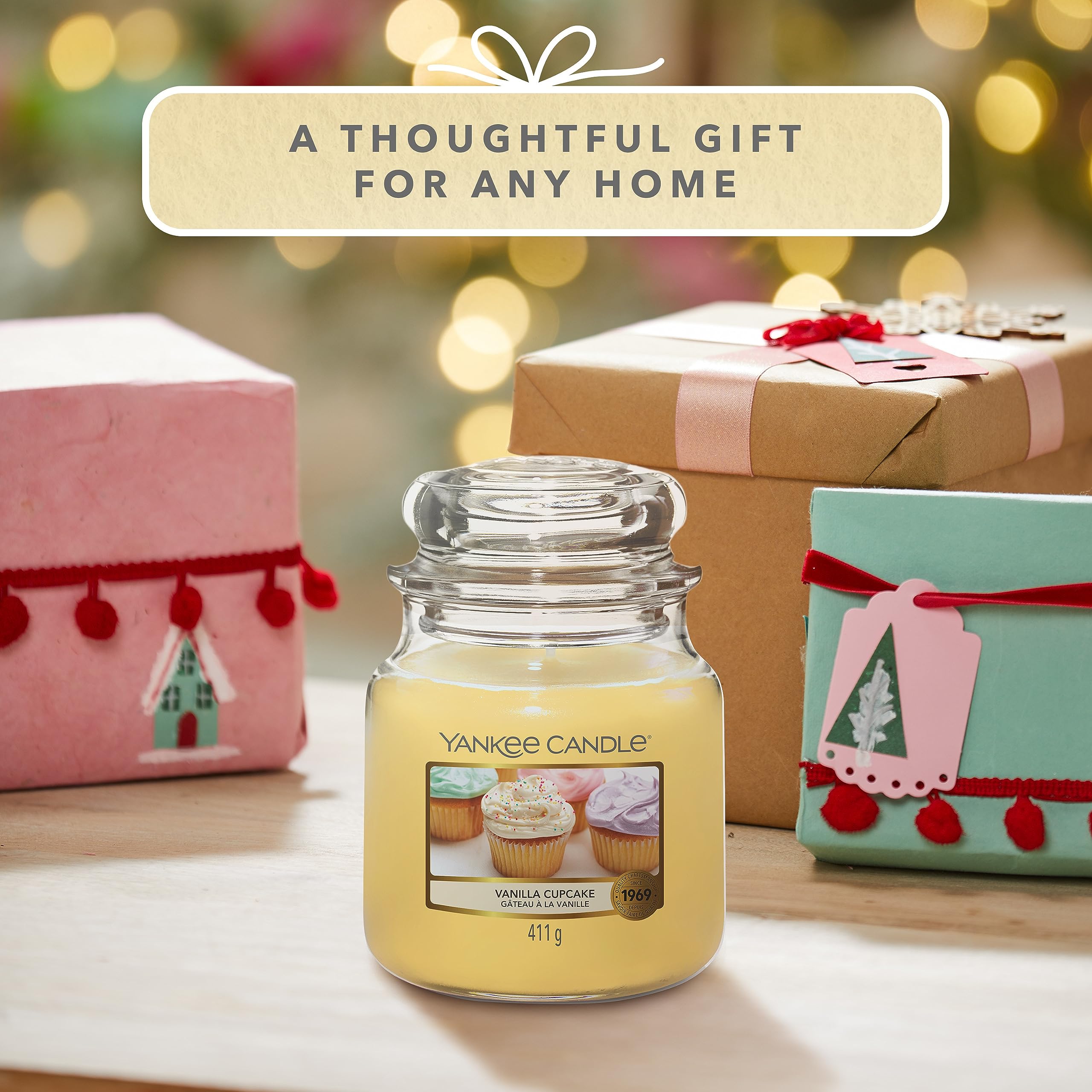Yankee Candle 5038580000788 YSSVC Medium Vanilla Cupcake Jar, One